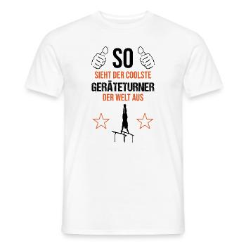 Coolest Gymnast World Statement - Men's T-Shirt - white - Front - AI Model Male 178 dark (178cm)