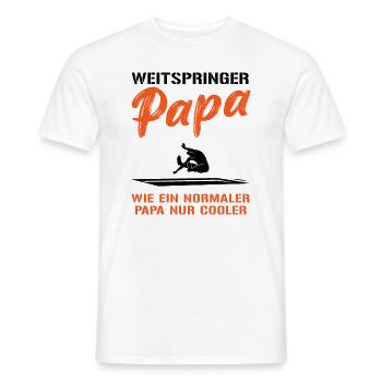 Coolster Weitsprung Papa - Geschenk - Männer T-Shirt - Weiß - Vorne - AI Model Male 178 dark (178cm)