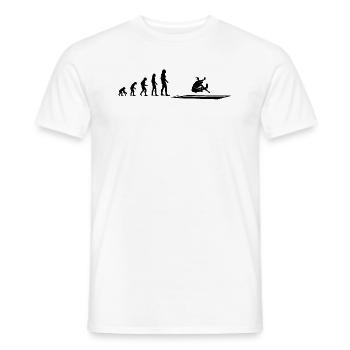 Weitsprung Evolution Athletin Geschenk - Männer T-Shirt - Weiß - Vorne - AI Model Male 178 dark (178cm)