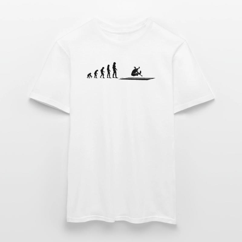 Weitsprung Evolution Athletin Geschenk Männer T-Shirt