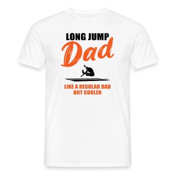 Coolster Weitsprung Papa Ever Geschenk - Männer T-Shirt - Weiß - Vorne - AI Model Male 178 dark (178cm)
