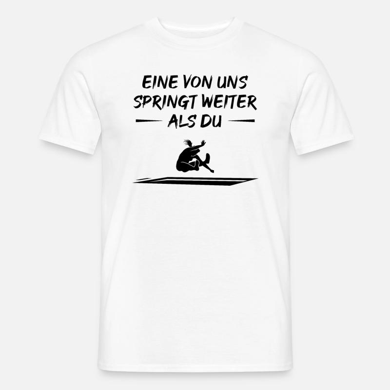 Weitsprung-Herausforderung Siegerin Geschenk - Männer T-Shirt - Weiß