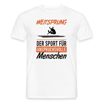 Saut en longueur pour le cadeau sportif des connaisseurs - T-shirt homme - blanc - Devant - AI Model Male 178 dark (178cm)