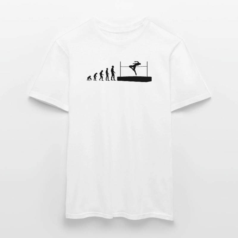 Evolution Hochsprung Athlet Evolutionär Männer T-Shirt