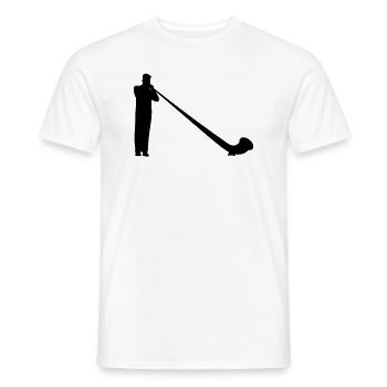 Alphornbläser Echo der Berge Melodie - Männer T-Shirt - Weiß - Vorne - AI Model Male 178 dark (178cm)