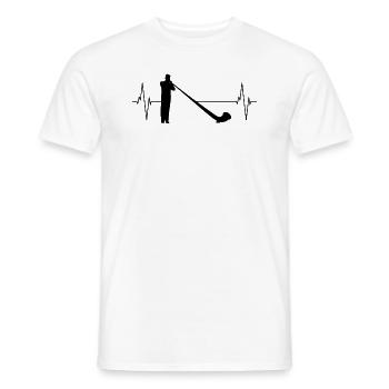 Geschenk fürs Herz Alphornbläser Klang - Männer T-Shirt - Weiß - Vorne - AI Model Male 178 dark (178cm)