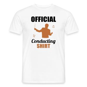 Official Conducting Shirt - Gift for Maestros - Men's T-Shirt - white - Front - AI Model Male 178 dark (178cm)