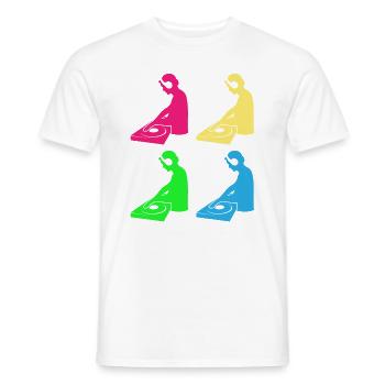 Color Mix Masters - Gift for Colorful DJs - Men's T-Shirt - white - Front - AI Model Male 178 dark (178cm)