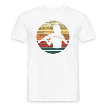 Geigerin Sonnenuntergang Silhouette Liebe - Männer T-Shirt - Weiß - Vorne - AI Model Male 178 dark (178cm)