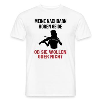 Geigen-Nachbarn Sound Check Geschenk - Männer T-Shirt - Weiß - Vorne - AI Model Male 178 dark (178cm)