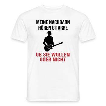 Nachbar-Gitarrensound Geschenk-Shirt - Männer T-Shirt - Weiß - Vorne - AI Model Male 178 dark (178cm)