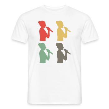 Bunte Chor Vielfalt Gesang - Geschenk - Männer T-Shirt - Weiß - Vorne - AI Model Male 178 dark (178cm)