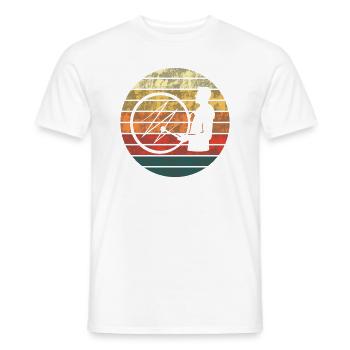 Batteur au coucher du soleil – Rhythm Soul - T-shirt homme - blanc - Devant - AI Model Male 178 dark (178cm)