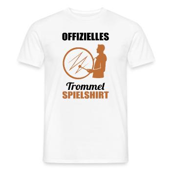 Official Drummer Outfit Game Shirt - Men's T-Shirt - white - Front - AI Model Male 178 dark (178cm)