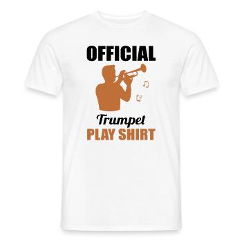 Trompete Spielshirt – Dein Musiker-Dress - Männer T-Shirt - Weiß - Vorne - AI Model Male 178 dark (178cm)