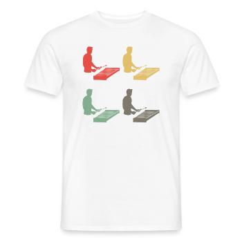 Bunte Rhythmen Xylophon Virtuose Geschenk - Männer T-Shirt - Weiß - Vorne - AI Model Male 178 dark (178cm)