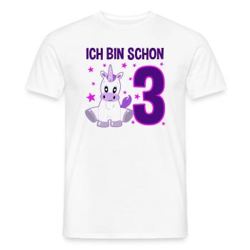 Unicorn Dream World 3 Years of Wonder - Men's T-Shirt - white - Front - AI Model Male 178 dark (178cm)