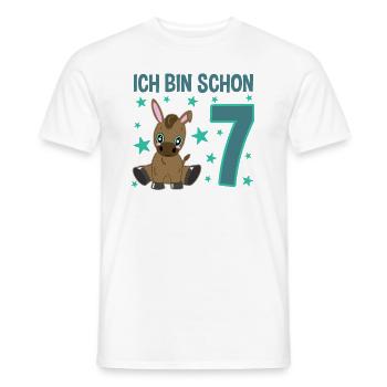 Seven Year Old Party Ass Lucky Charm - Men's T-Shirt - white - Front - AI Model Male 178 dark (178cm)