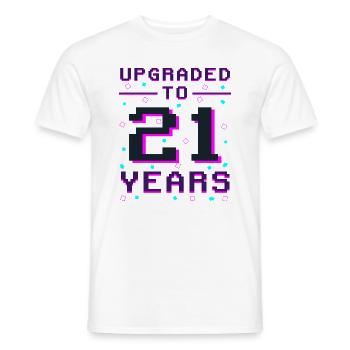 21 et le légendaire joueur rétro - T-shirt homme - blanc - Devant - AI Model Male 178 dark (178cm)
