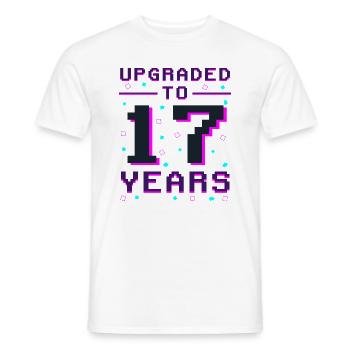 17 Years of Gamers: Retro Level-Up - Men's T-Shirt - white - Front - AI Model Male 178 dark (178cm)