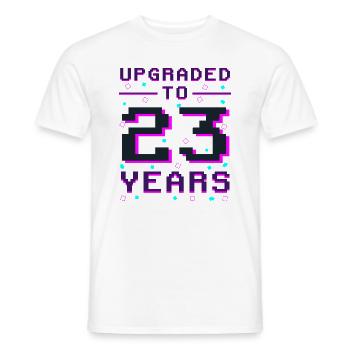 Epic Level 23 - Gamer Vintage Style - T-shirt homme - blanc - Devant - AI Model Male 178 dark (178cm)