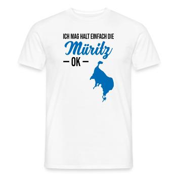 Simply Müritz love - No ifs and buts - Men's T-Shirt - white - Front - AI Model Male 178 dark (178cm)