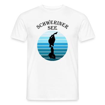 Schweriner See - Naturjuwel - Männer T-Shirt - Weiß - Vorne - AI Model Male 178 dark (178cm)
