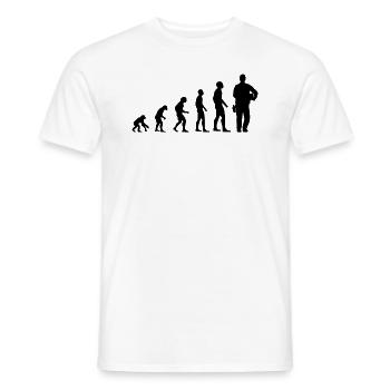 Postbote Evolution Zusteller Briefträger Geschenk - Männer T-Shirt - Weiß - Vorne - AI Model Male 178 dark (178cm)