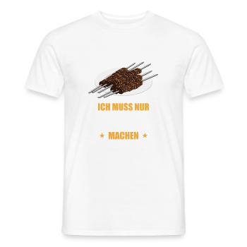 Eat Sleep Shashlik Repeat Lifestyle Gift - Men's T-Shirt - white - Front - AI Model Male 178 dark (178cm)