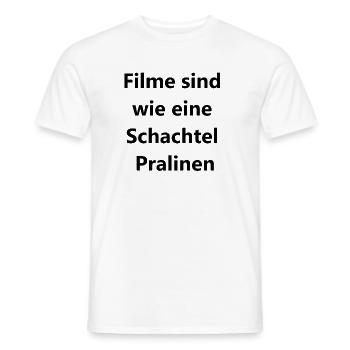 Cadeau de soirée cinéma - T-shirt homme - blanc - Devant - AI Model Male 178 dark (178cm)