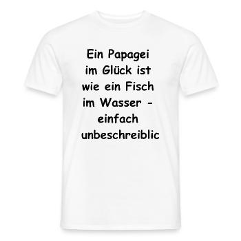 Glücks-Papagei-Geschenk - Männer T-Shirt - Weiß - Vorne - AI Model Male 178 dark (178cm)