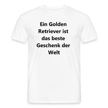 Cadeau personnalisé pour les amoureux des chiens - T-shirt homme - blanc - Devant - AI Model Male 178 dark (178cm)
