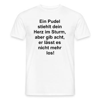Herz-Pudel-Geschenk - Männer T-Shirt - Weiß - Vorne - AI Model Male 178 dark (178cm)