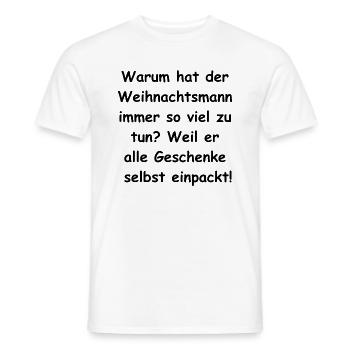 Gift wrapping mess - Men's T-Shirt - white - Front - AI Model Male 178 dark (178cm)