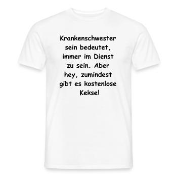La vie est un cadeau d’hôpital - T-shirt homme - blanc - Devant - AI Model Male 178 dark (178cm)