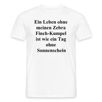 Zebra Finch Partner Geschenk - Männer T-Shirt - Weiß - Vorne - AI Model Male 178 dark (178cm)