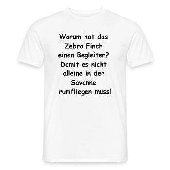 Cadeau de pinson zébré - T-shirt homme - blanc - Devant - AI Model Male 178 dark (178cm)
