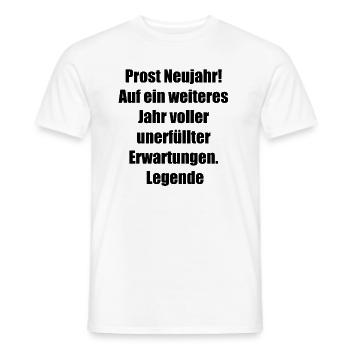 Cadeau de la Saint-Sylvestre - T-shirt homme - blanc - Devant - AI Model Male 178 dark (178cm)