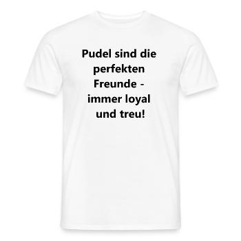 Poodle Friendship - Men's T-Shirt - white - Front - AI Model Male 178 dark (178cm)