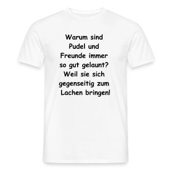 Funny Poodle Friend Gift - Men's T-Shirt - white - Front - AI Model Male 178 dark (178cm)