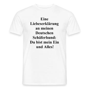 Personalisiertes Geschenk für Hundefans - Männer T-Shirt - Weiß - Vorne - AI Model Male 178 dark (178cm)