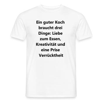 Cadeau de cuisine fou - T-shirt homme - blanc - Devant - AI Model Male 178 dark (178cm)