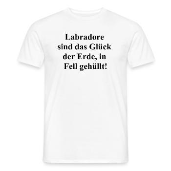 Cadeau personnalisable pour les propriétaires de Labrador - T-shirt homme - blanc - Devant - AI Model Male 178 dark (178cm)