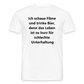 Cadeau de soirée cinéma - T-shirt homme - blanc - Devant - AI Model Male 178 dark (178cm)