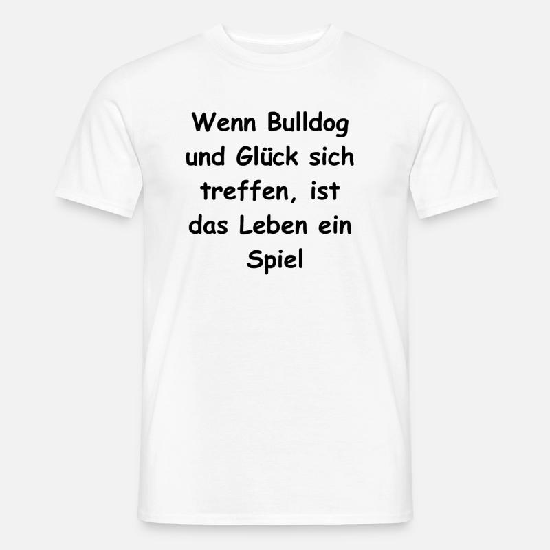 Glücksbulle Geschenk - Männer T-Shirt - Weiß
