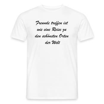 Weltreise der Freundschaft - Männer T-Shirt - Weiß - Vorne - AI Model Male 178 dark (178cm)