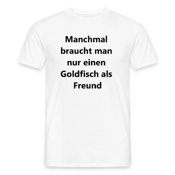 Goldiger Begleiter - Männer T-Shirt - Weiß - Vorne - AI Model Male 178 dark (178cm)