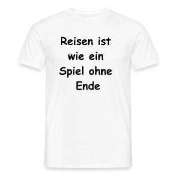 Weltreise Geschenk - Männer T-Shirt - Weiß - Vorne - AI Model Male 178 dark (178cm)