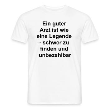 Personalisiertes Geschenk für den Doktor - Männer T-Shirt - Weiß - Vorne - AI Model Male 178 dark (178cm)