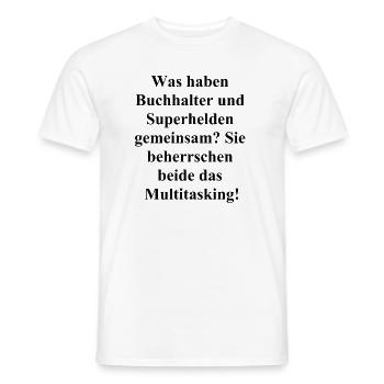 Don pour comptable - T-shirt homme - blanc - Devant - AI Model Male 178 dark (178cm)